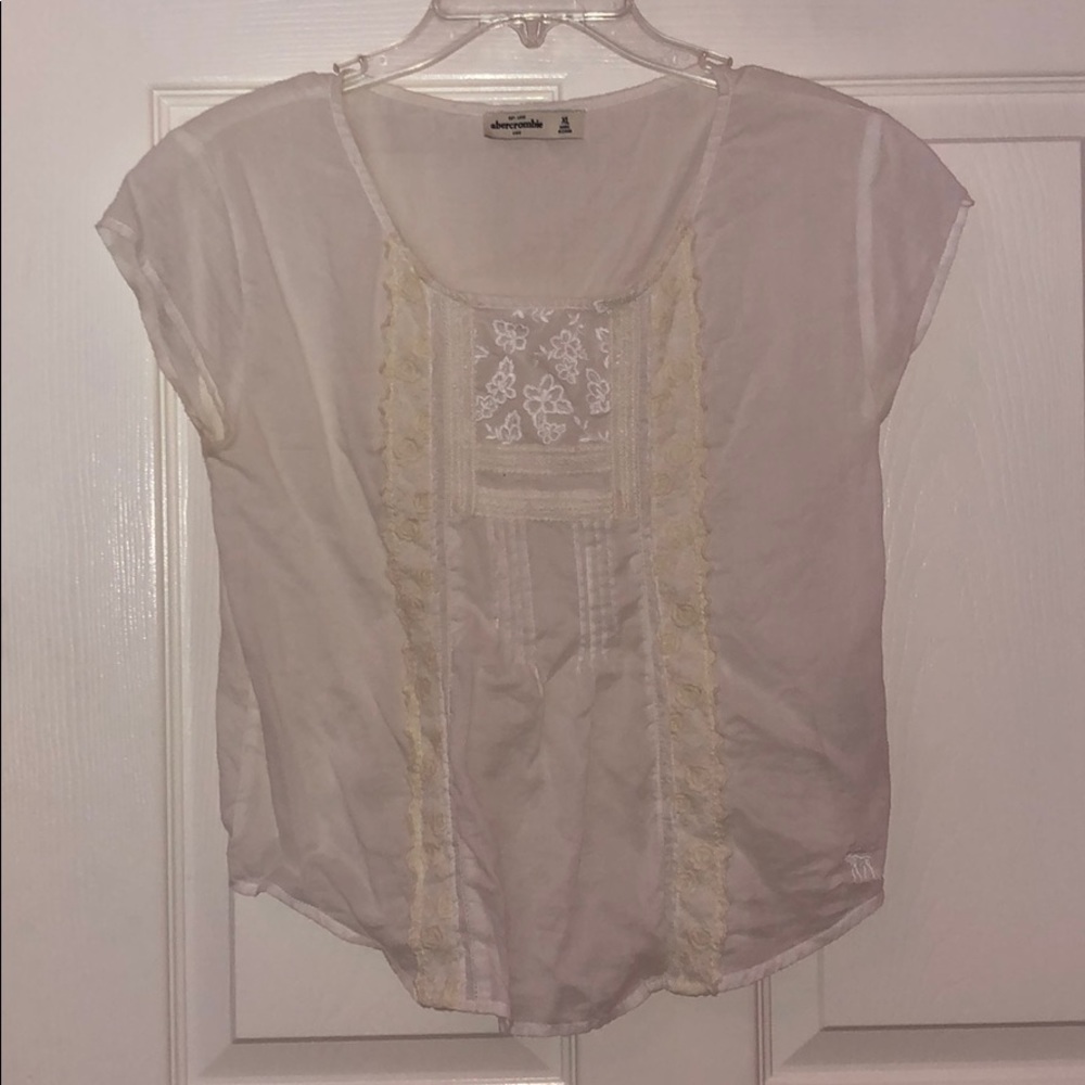 White Abercrombie Kids Top